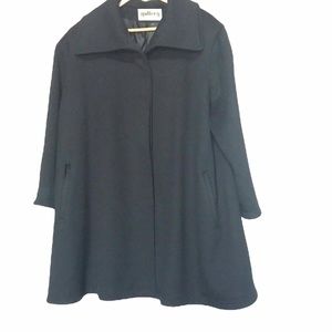 Gallery black wool car coat XXL